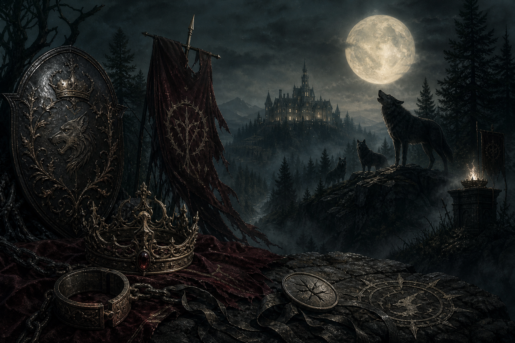 A Broken Alpha Heiress's Revenge - Thorn Bookshop mood artwork