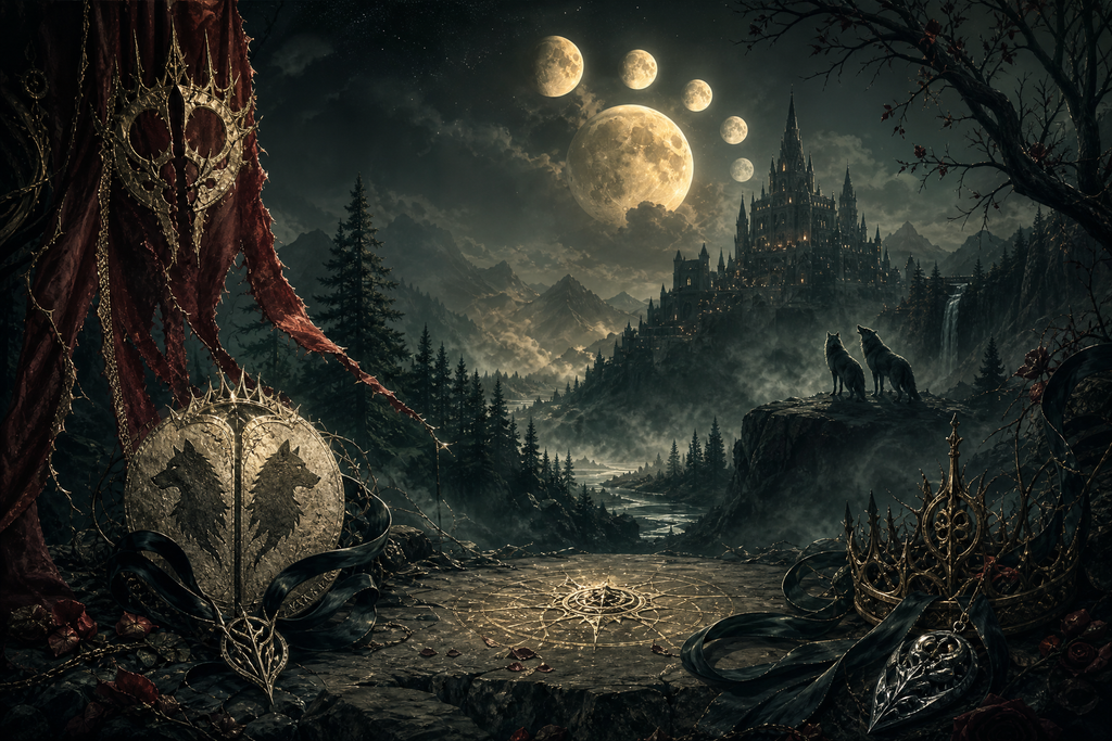 Gold Moon: Mated To The Beta Twins - Thorn Bookshop mood artwork