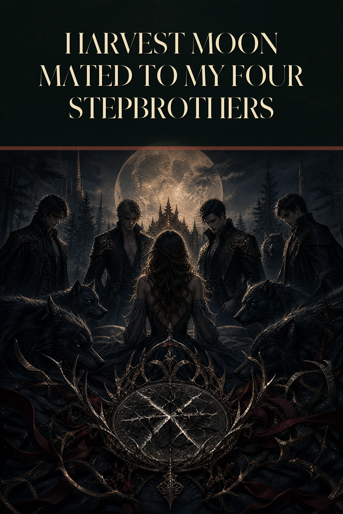 Harvest Moon Mated To My Four Stepbrothers - Thorn Bookshop cover art