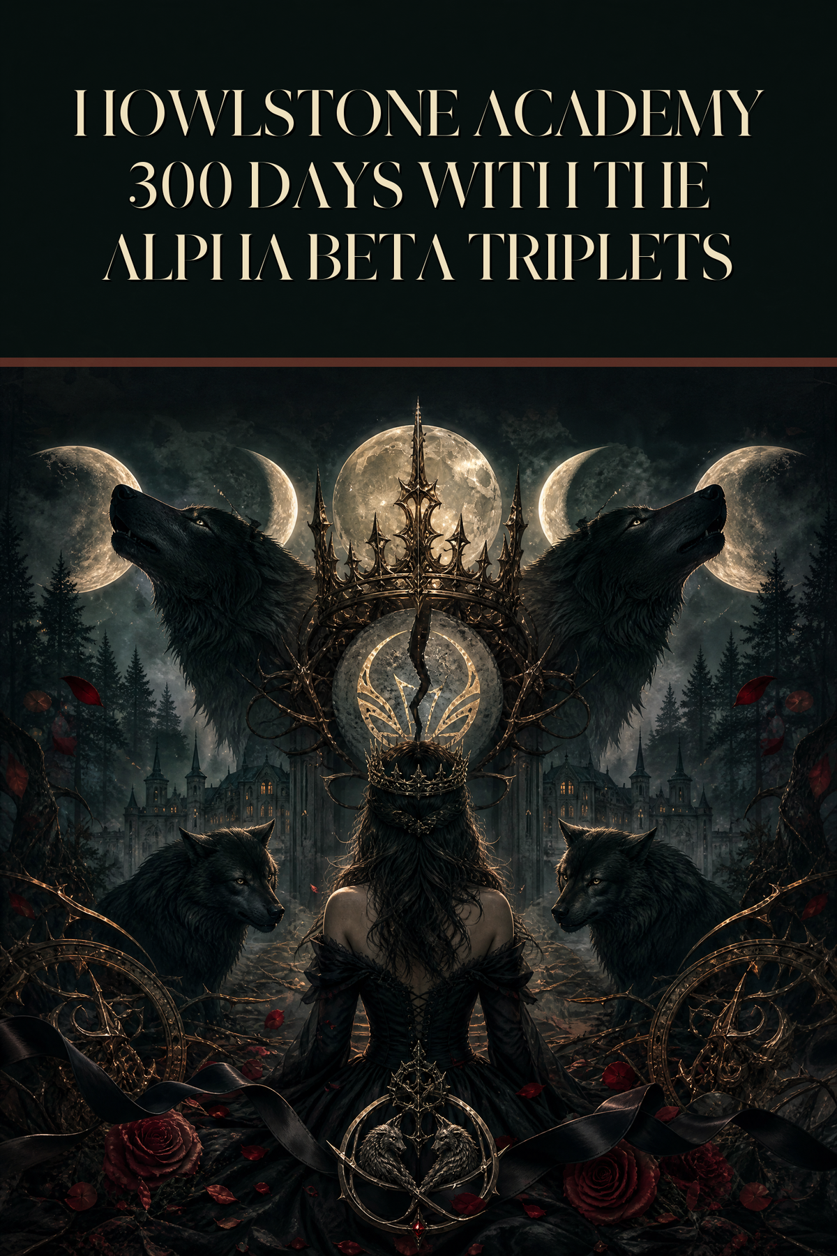 Howlstone Academy 300 Days With The Alpha Beta Triplets - Thorn Bookshop cover art