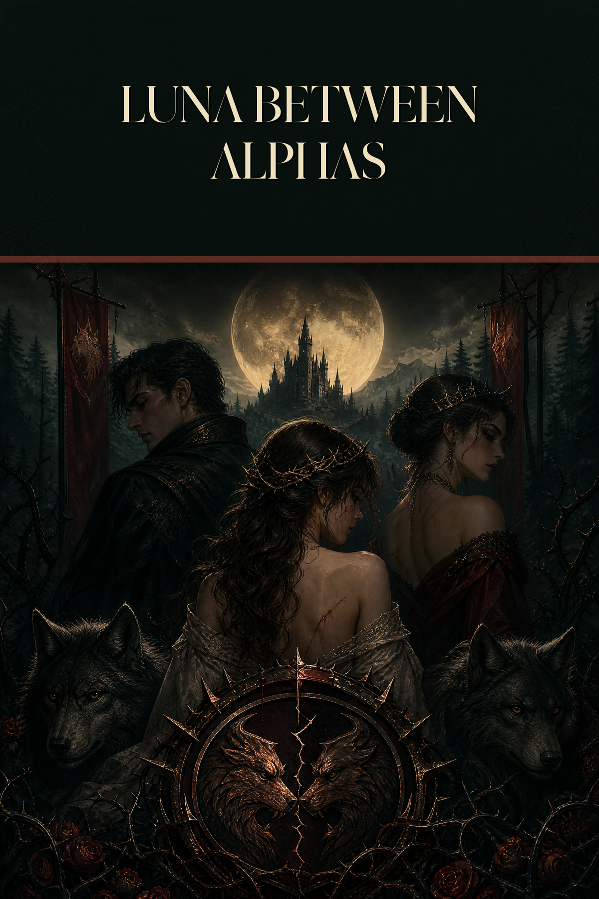 Luna Between Alphas - Thorn Bookshop cover art