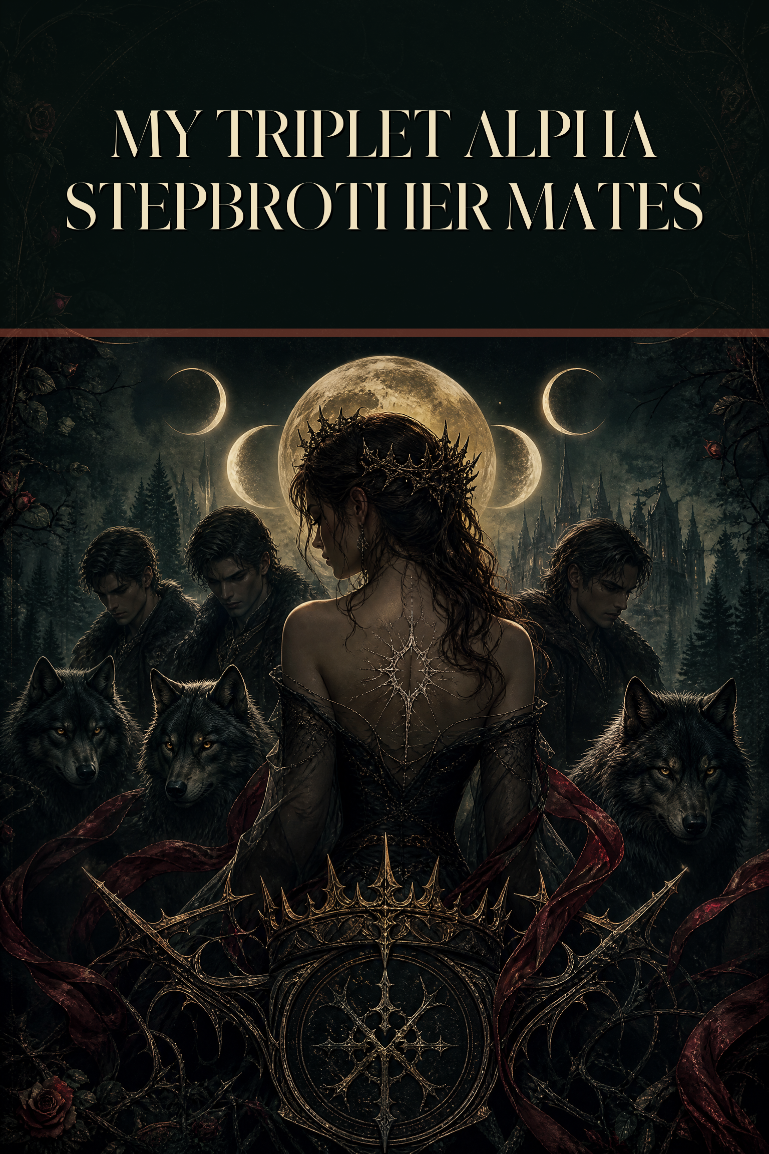 My Triplet Alpha Stepbrother Mates - Thorn Bookshop preview cover image