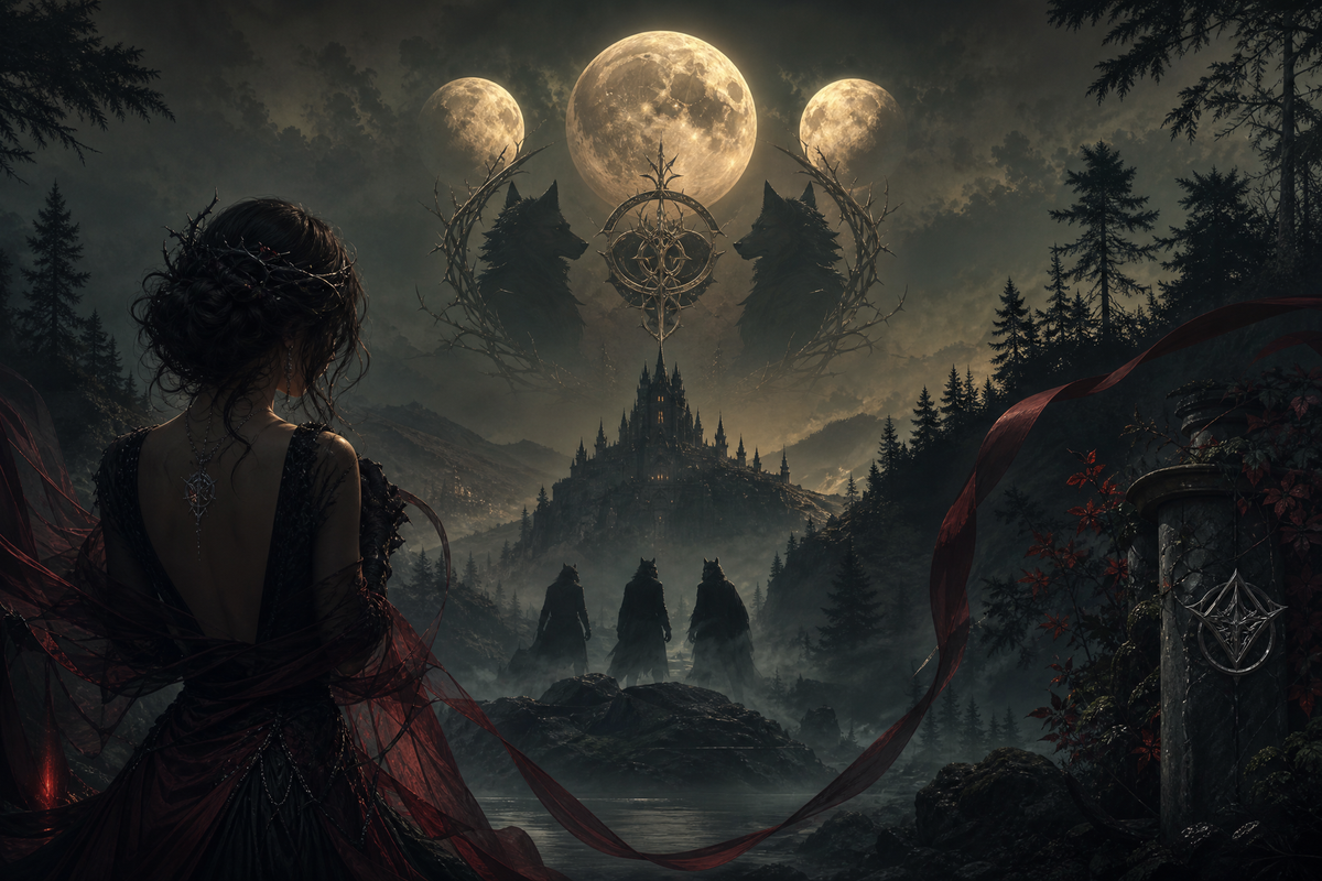 My Triplet Alpha Stepbrother Mates - Thorn Bookshop mood artwork