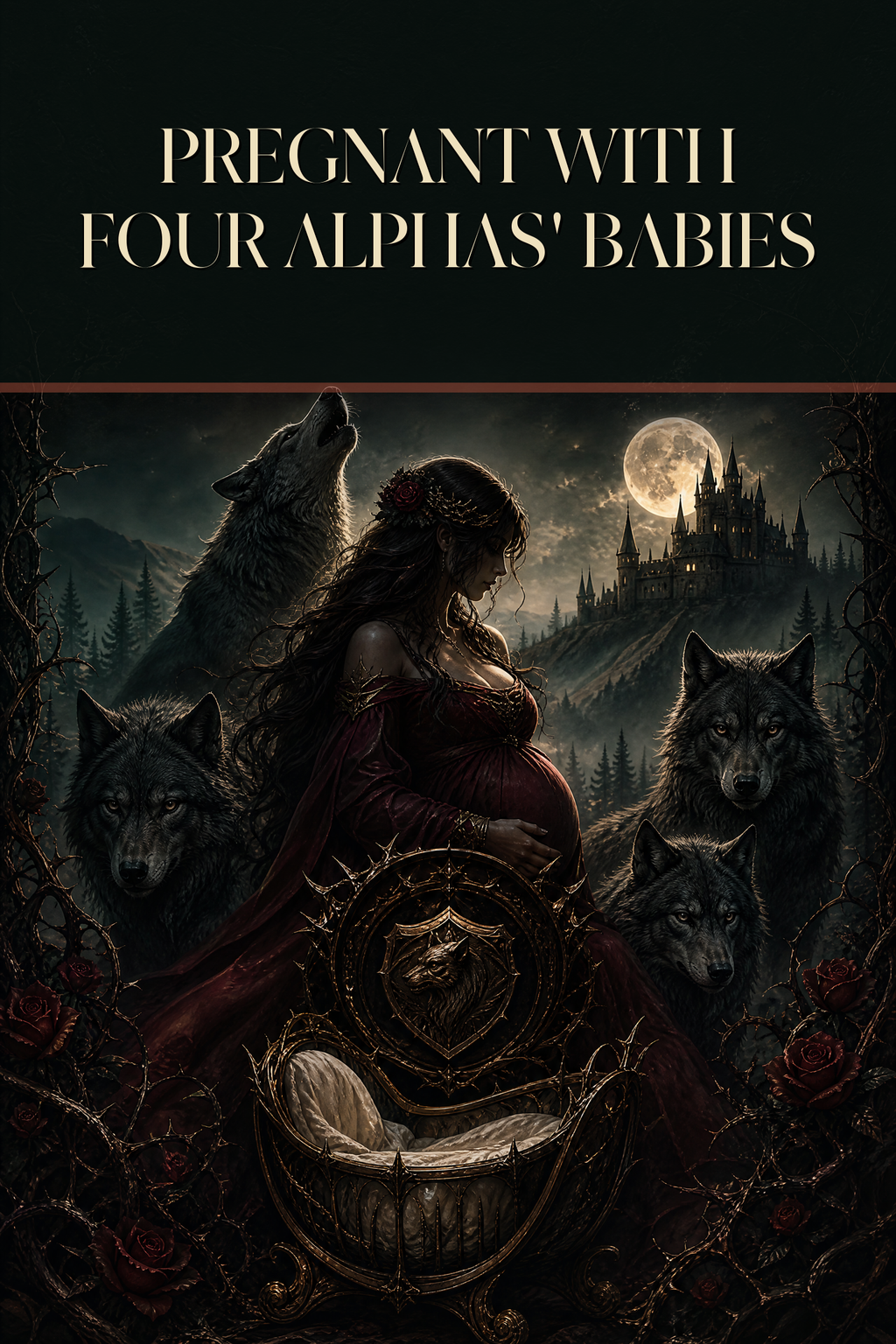 Pregnant With Four Alphas' Babies - Thorn Bookshop cover art
