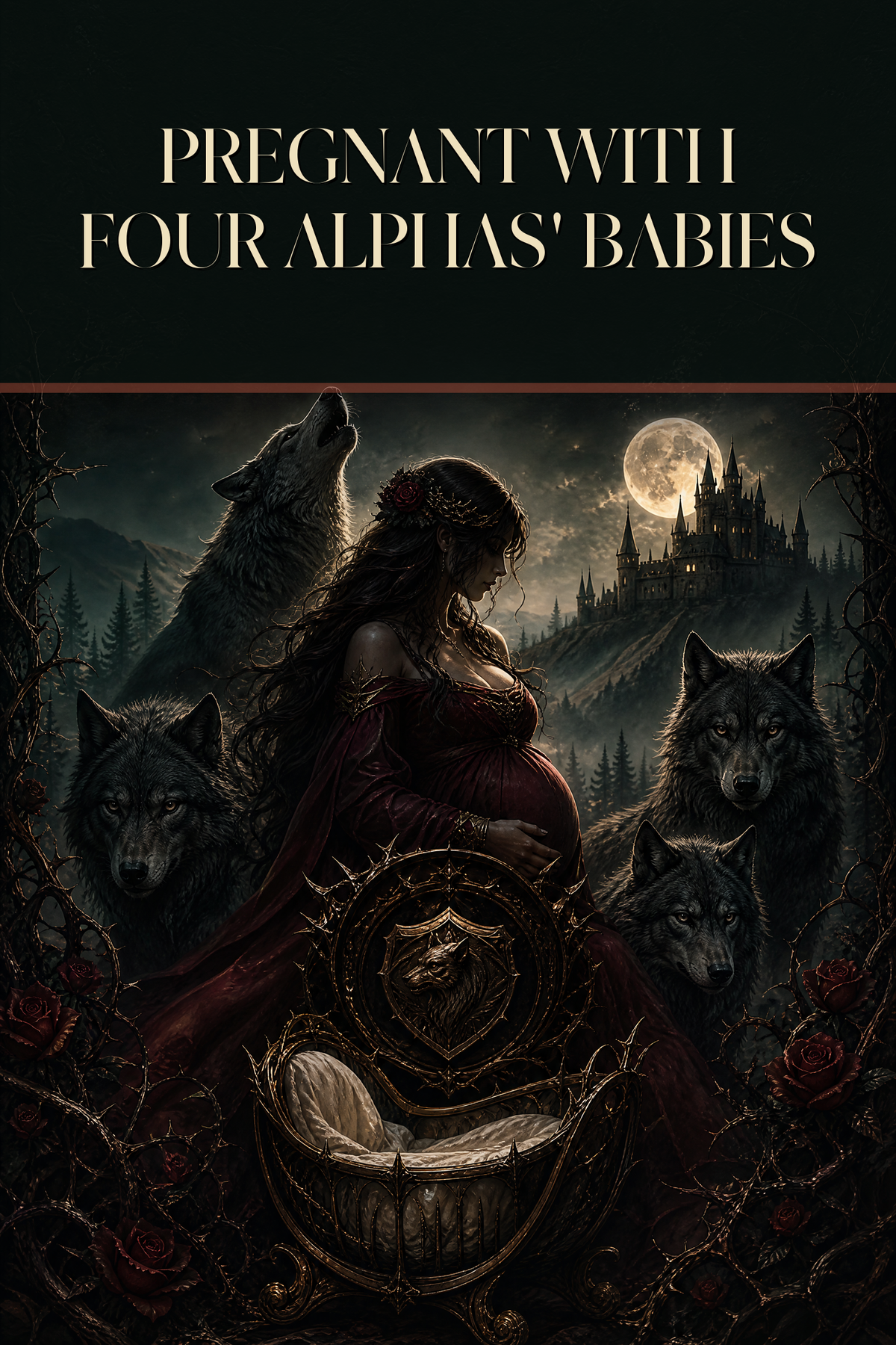 Pregnant With Four Alphas' Babies - Thorn Bookshop cover art