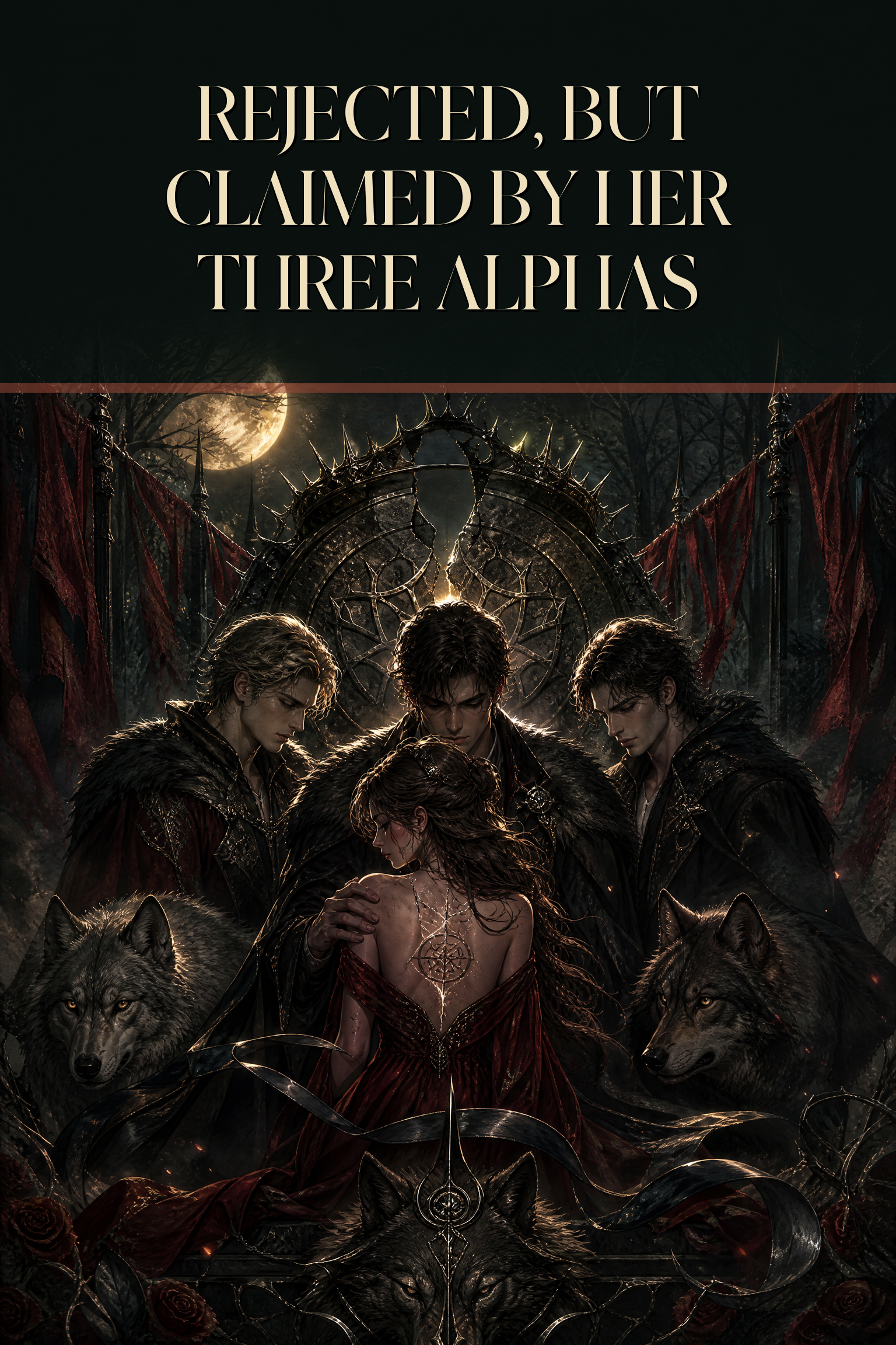 Rejected, But Claimed By Her Three Alphas - Thorn Bookshop preview cover image
