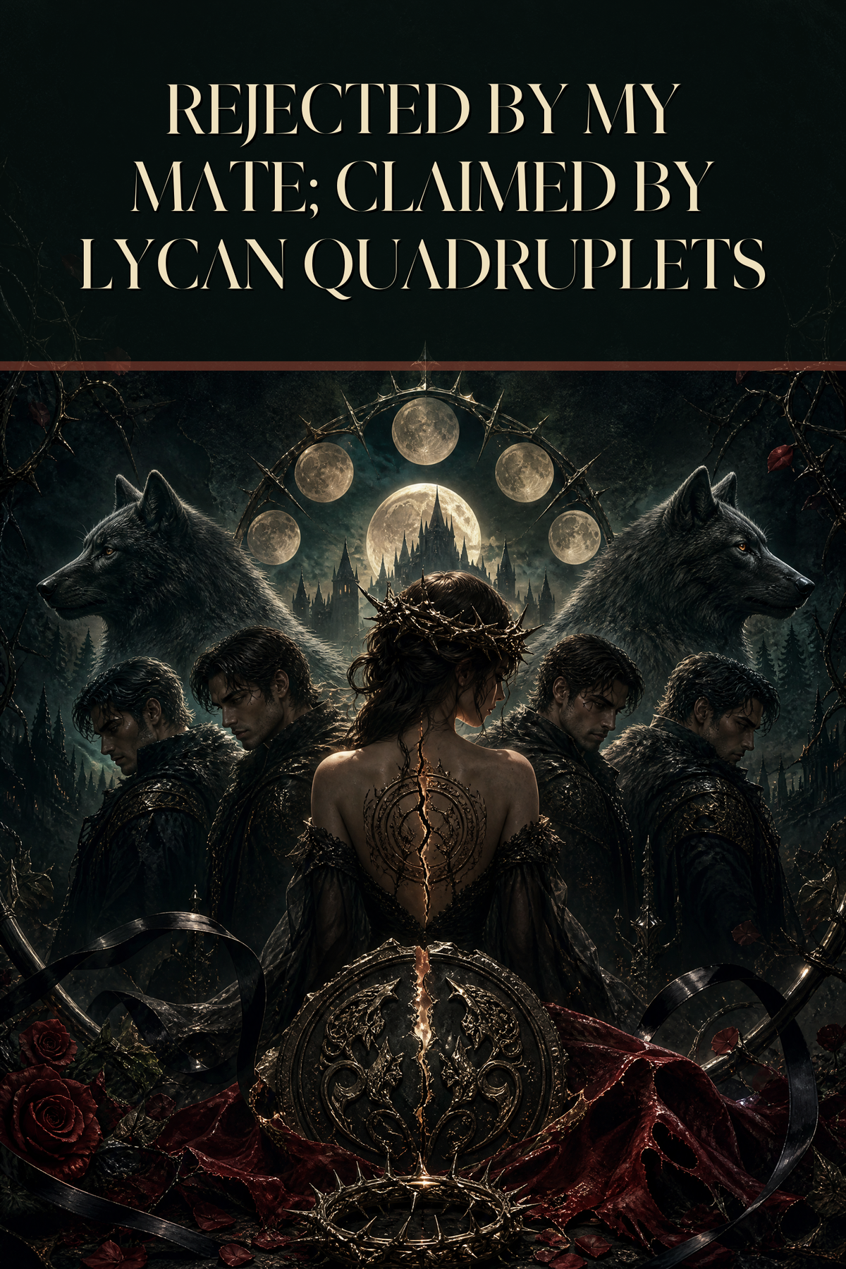 Rejected By My Mate; Claimed By Lycan Quadruplets - Thorn Bookshop cover art