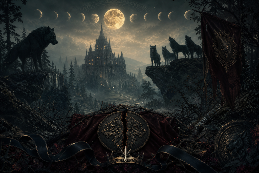 Rejected By My Mate; Claimed By Lycan Quadruplets - Thorn Bookshop mood artwork