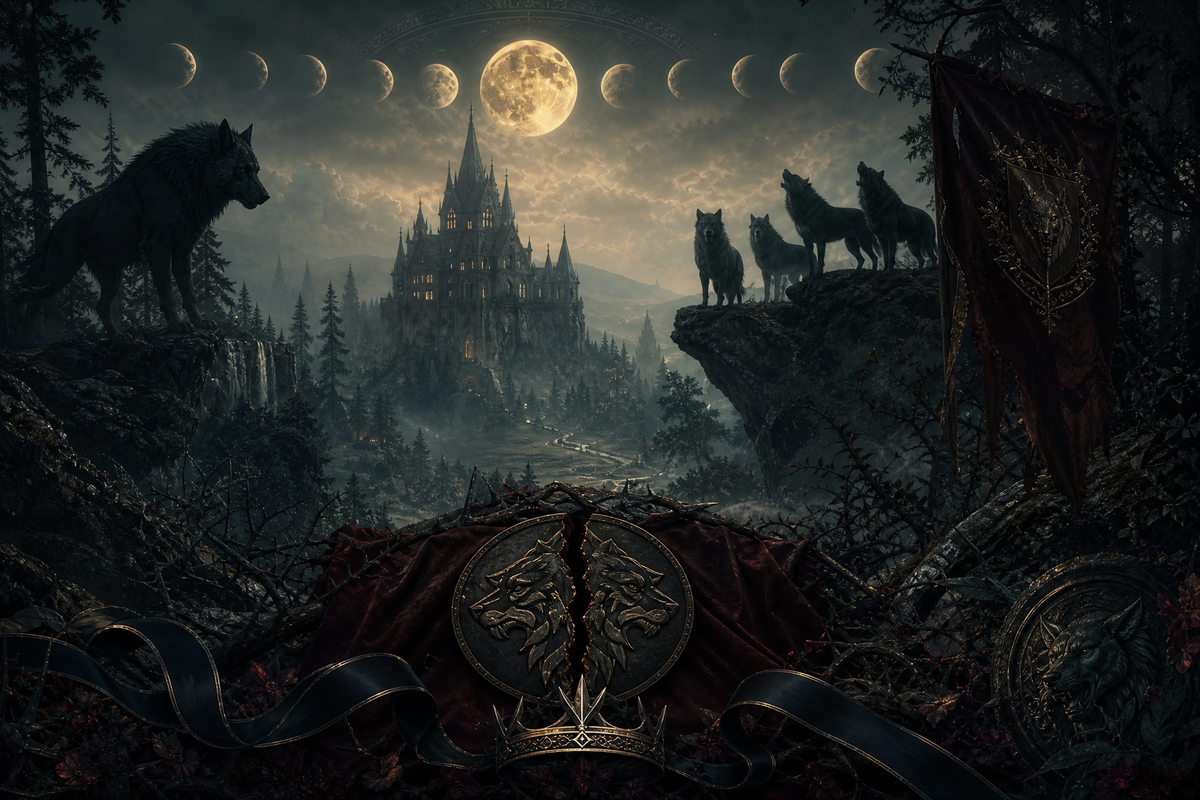 Rejected By My Mate; Claimed By Lycan Quadruplets - Thorn Bookshop mood artwork