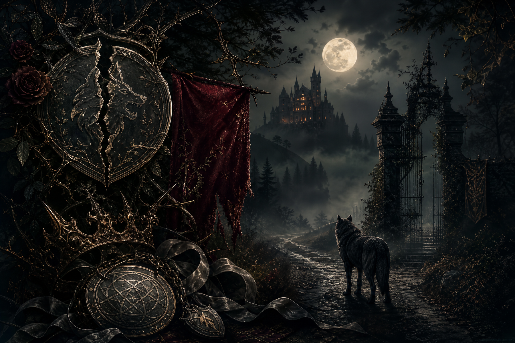 Running From My Ruthless Alpha - Thorn Bookshop mood artwork