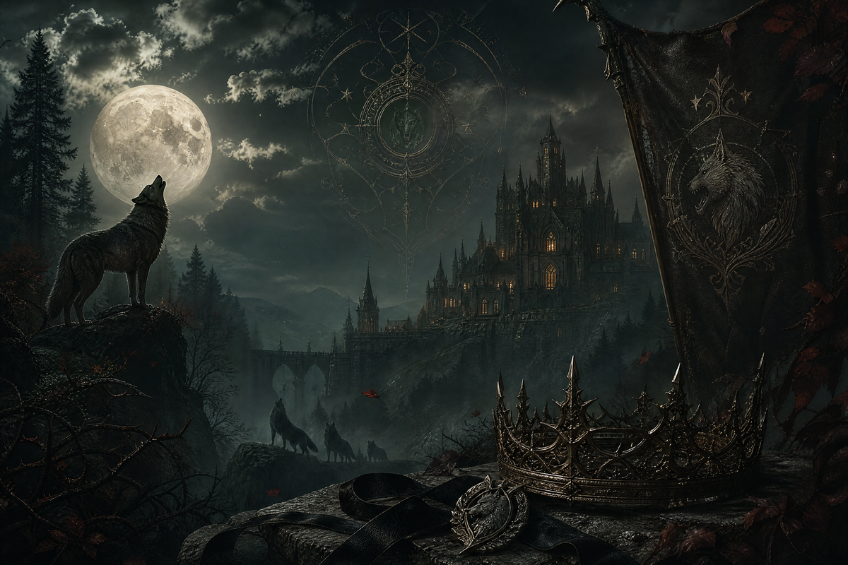 Saved By The Lycan Prince - Thorn Bookshop mood artwork