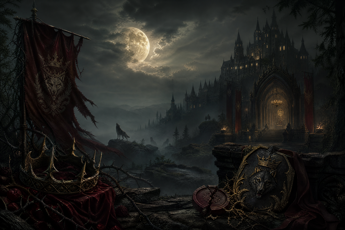 The Abandoned Luna's Journey to Power - Thorn Bookshop mood artwork