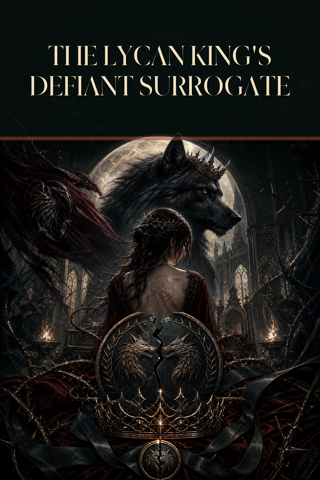 The Lycan King's Defiant Surrogate - Thorn Bookshop cover art